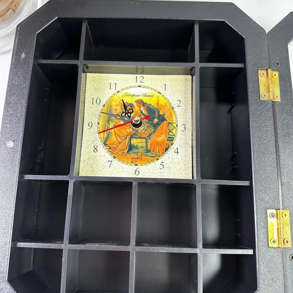 European Classic Quartz Clock Display Case Shadow Box Mantel Decor‎ Works